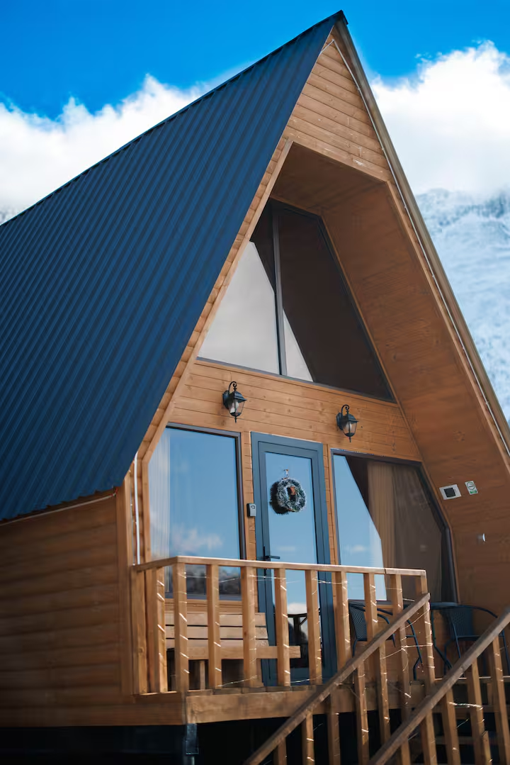 Smart Via Kazbegi A-frame cottage in Kazbegi